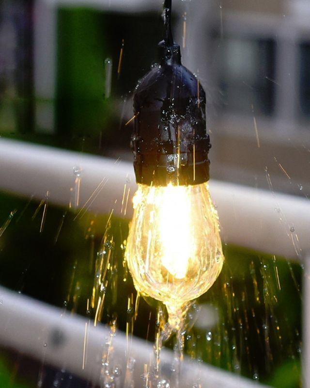 Ретро гирлянды имеют защиту IP65 - они не боятся воды и пыли