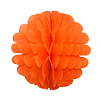 Бумажное украшение Цветочный шар-соты 25 см, оранжевый