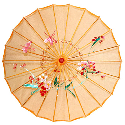 Китайский тканевый зонтик прозрачный с цветом 76х55см, №4