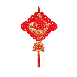 Китайский узел ромб красный рыбки 68х112см, Достаток 