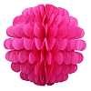 Бумажное украшение Цветочный шар-соты 30 см, малиновый