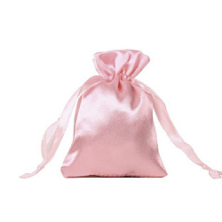 Мешочек атласный 19х29 см, персиковый