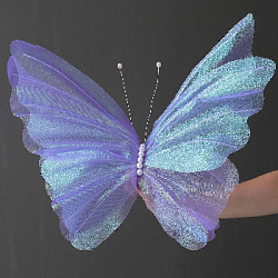 Бабочка из органзы 50 см, сиреневый
